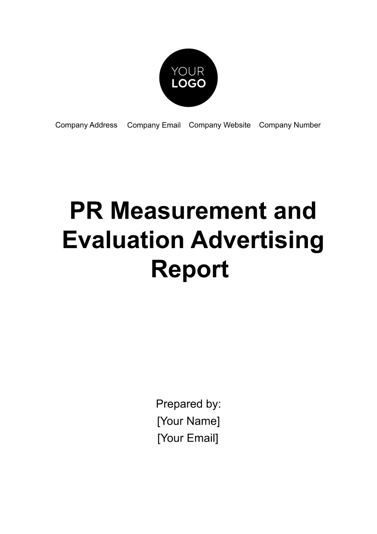 PR Measurement and Evaluation Advertising Report Template