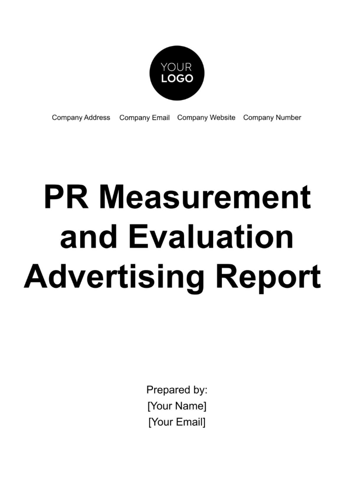 PR Measurement and Evaluation Advertising Report Template