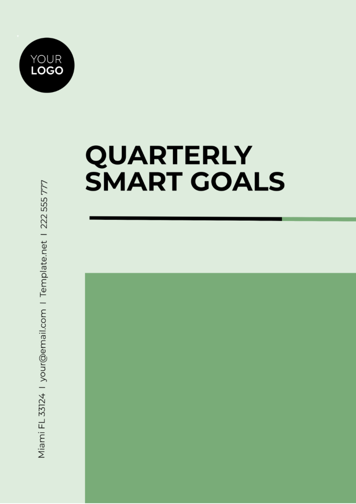 Quarterly SMART Goals Template