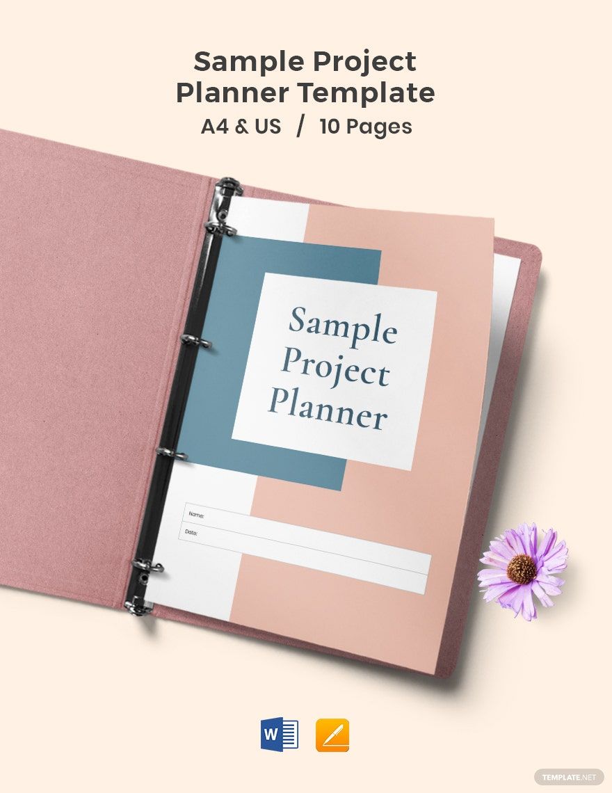 Sample Project Planner Template in Word, PDF, Apple Pages