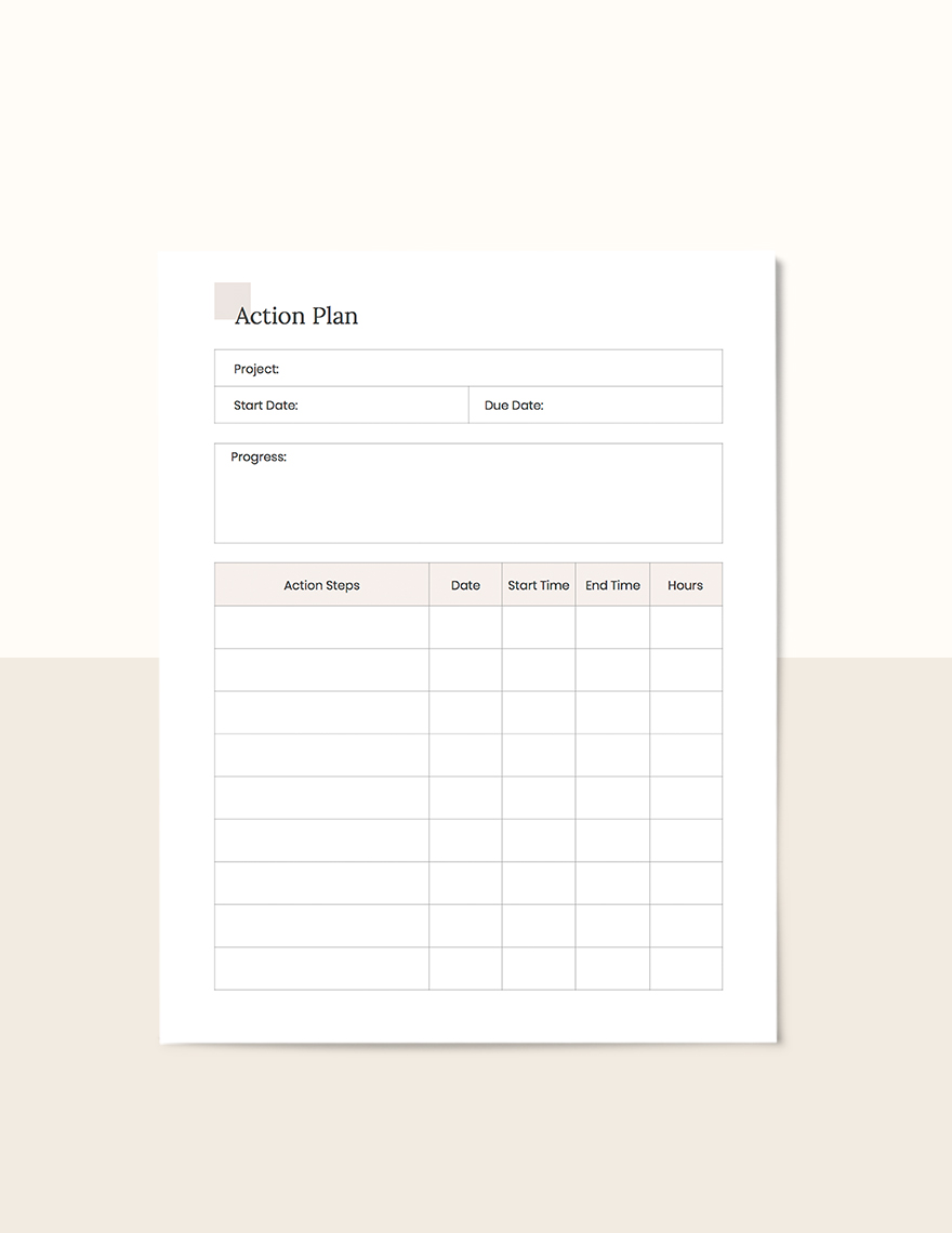Printable Simple Project Planner