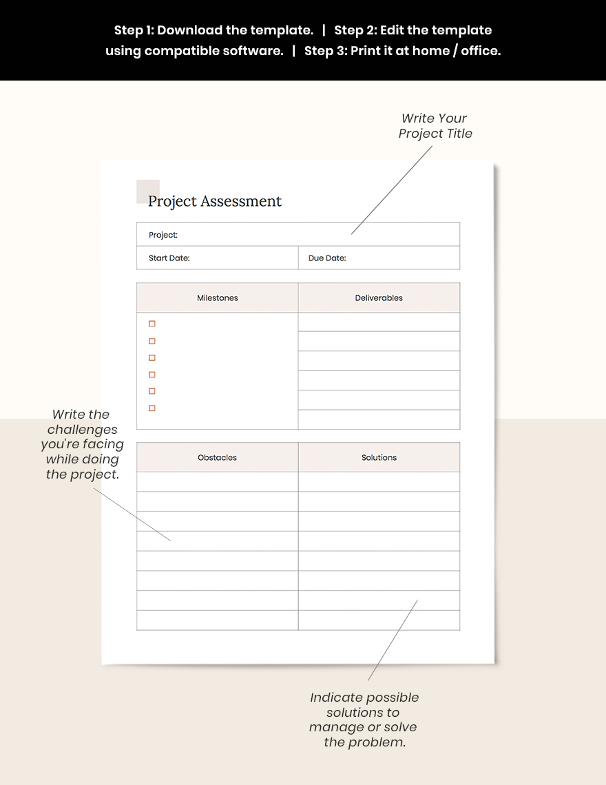 Simple Project Planner Format
