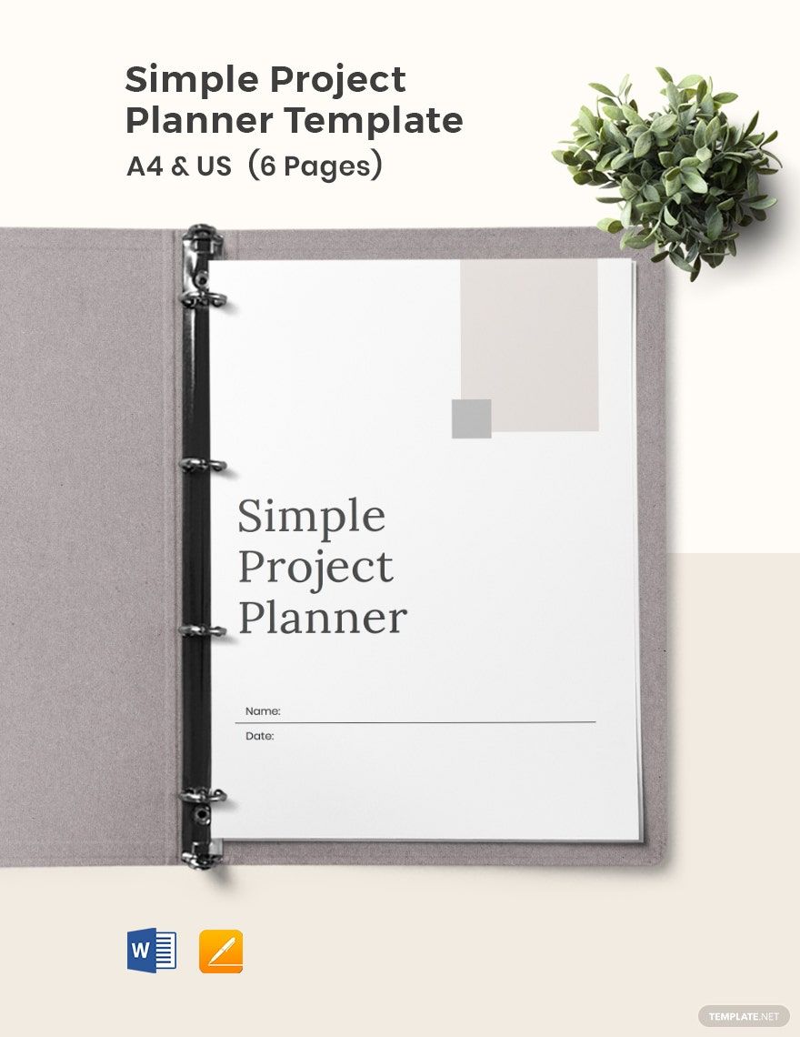 Simple Project Planner Template