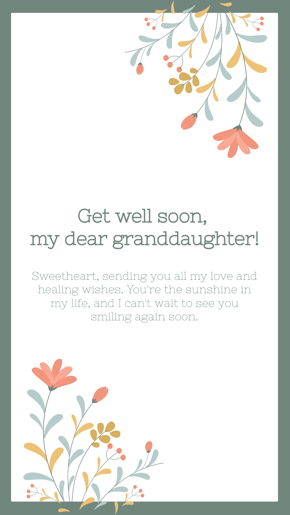 Get Well Soon Message For Granddaughter