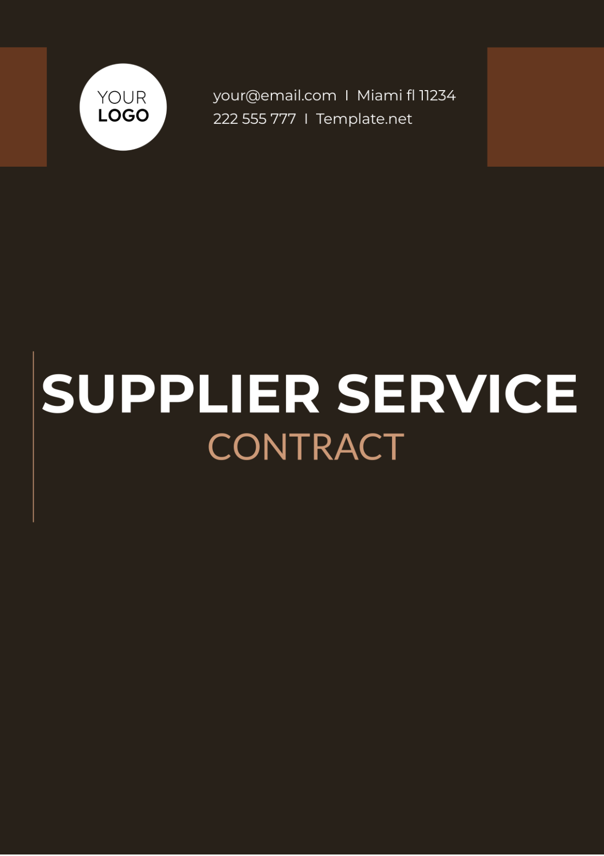 Supplier Service Contract Template