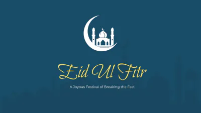 Free Eid Ul Fitr Presentation Template to Edit Online