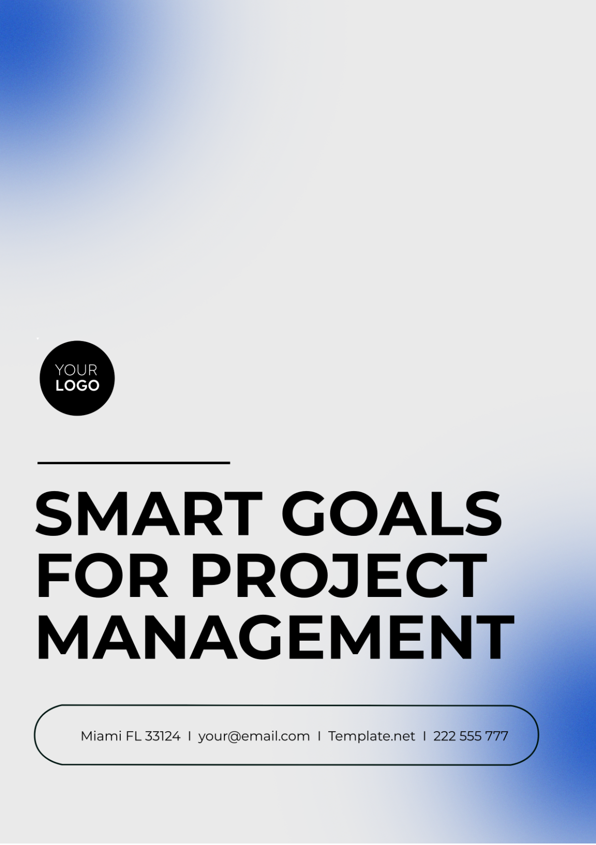 SMART Goals For Project Management Template