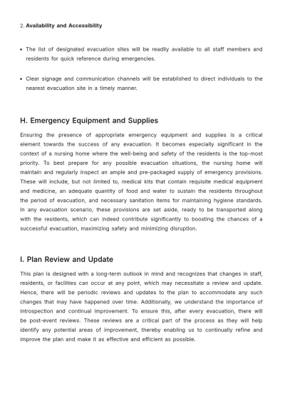 Free Nursing Home Evacuation Plan Template to Edit Online