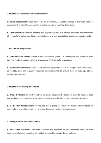 Free Nursing Home Evacuation Plan Template to Edit Online
