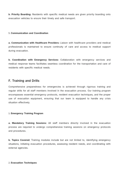 Free Nursing Home Evacuation Plan Template to Edit Online