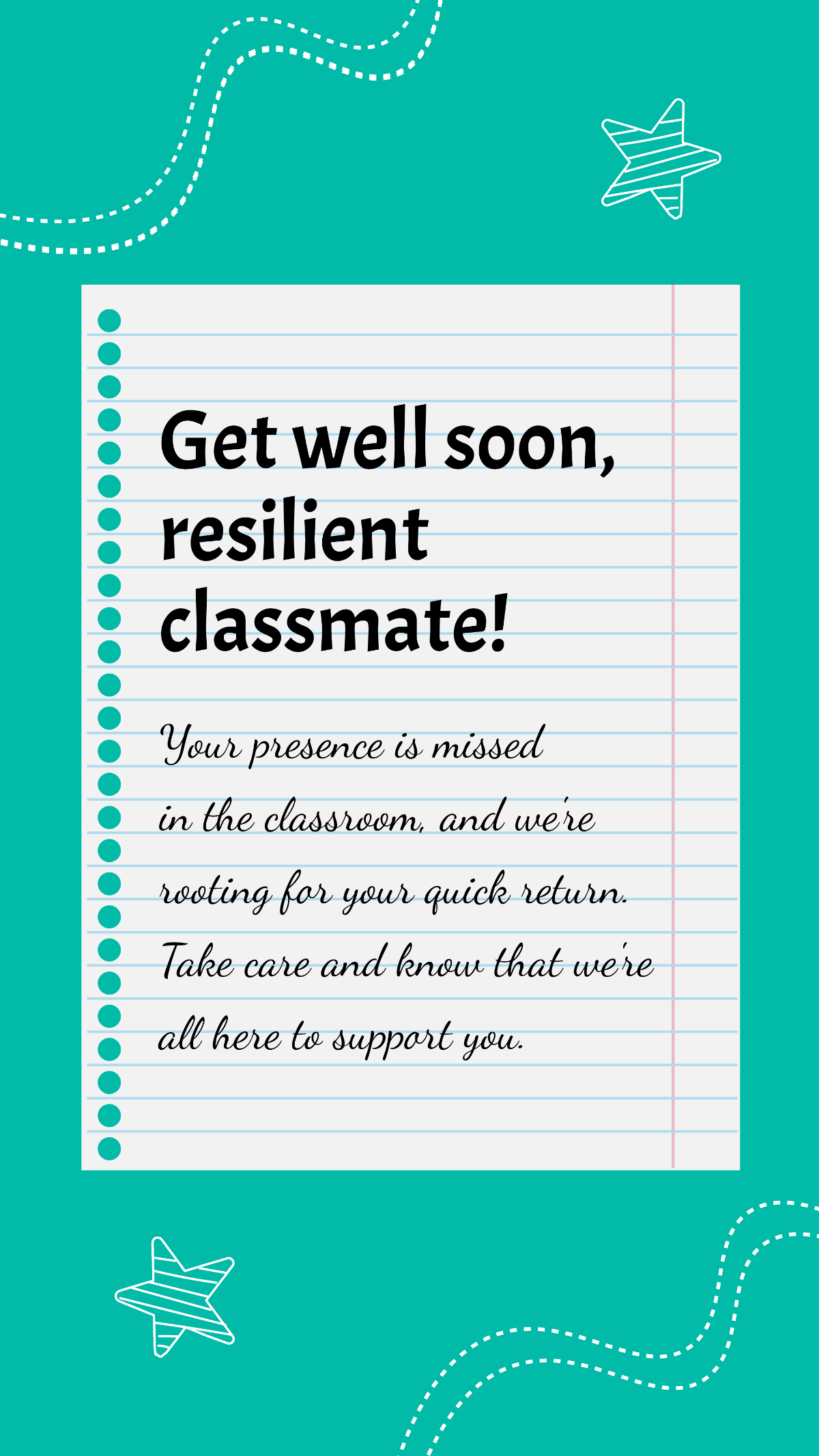 Get Well Soon Message For Classmate