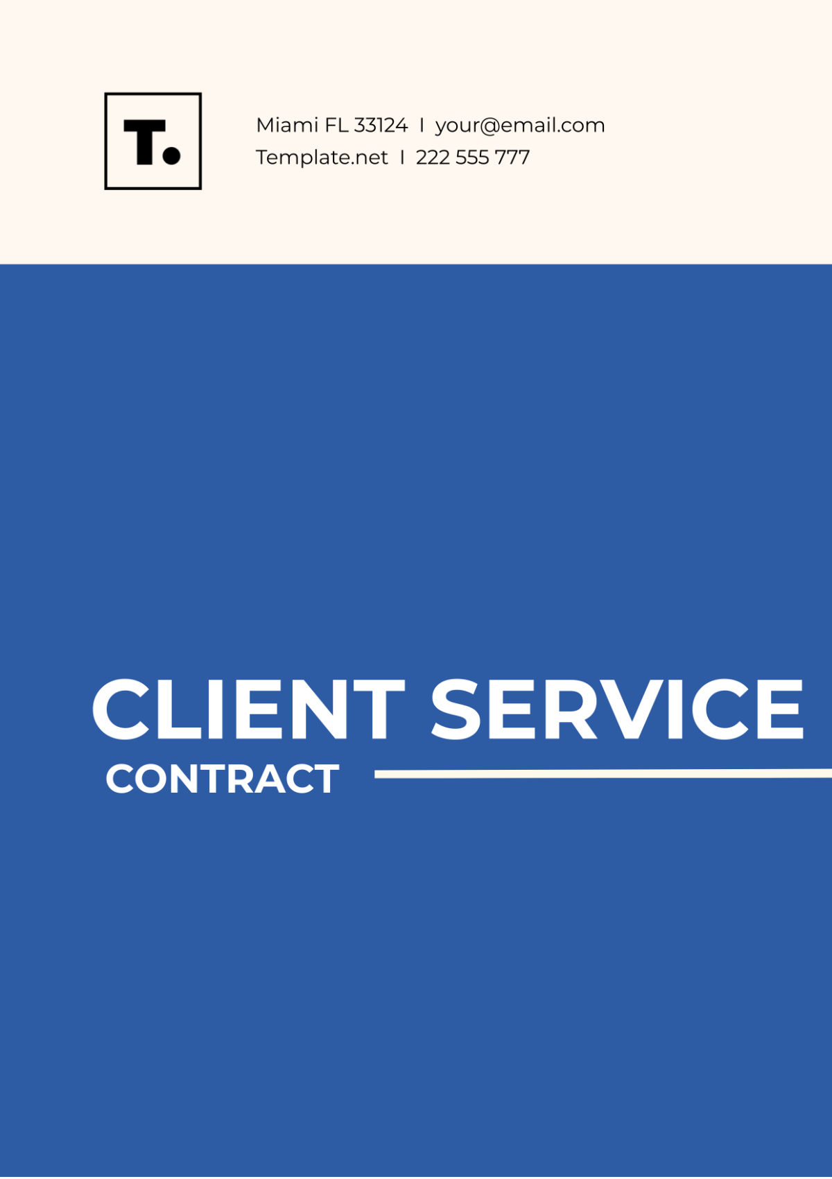 Client Service Contract Template