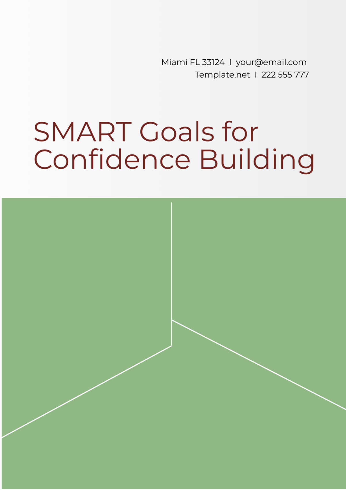 SMART Goals Template for Confidence Building