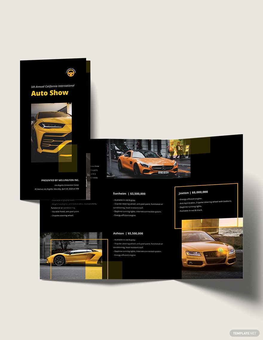 Car Show Tri-Fold Brochure Template