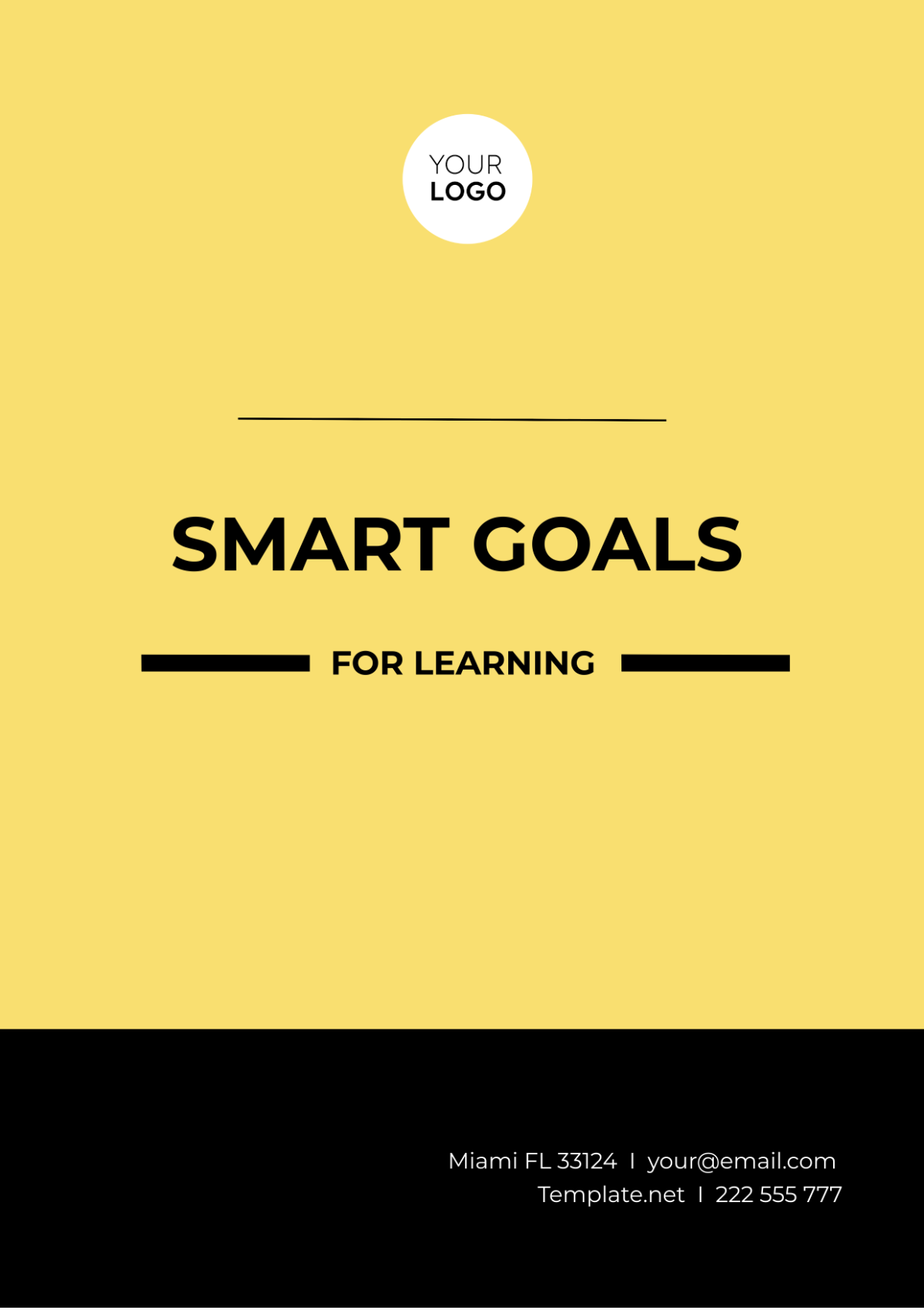 SMART Goals Template for Learning