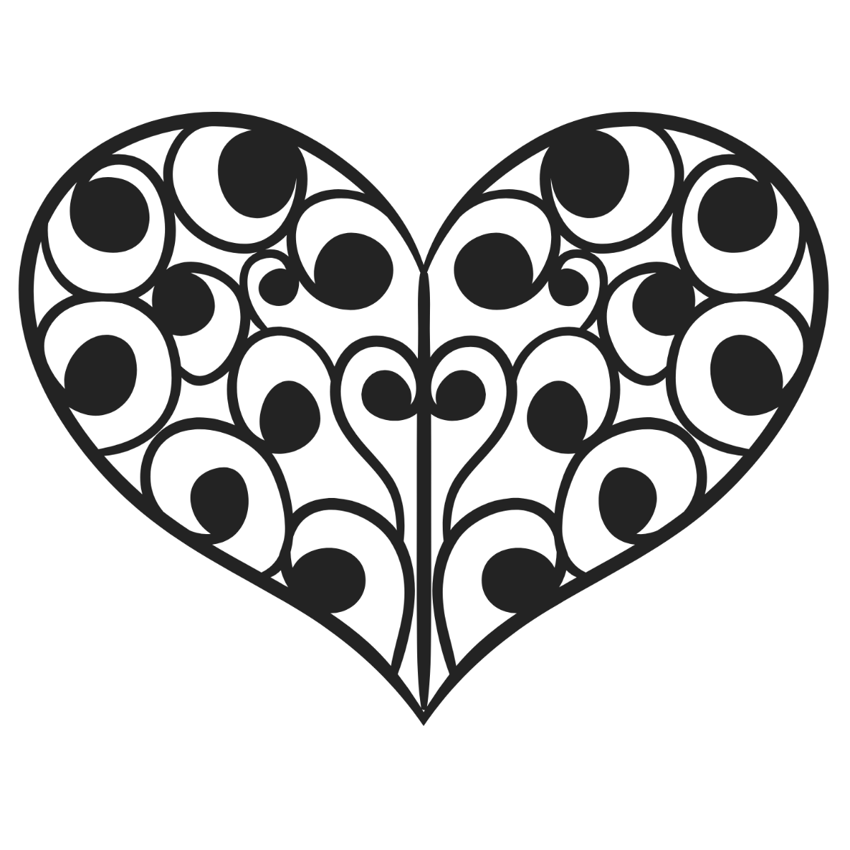 Fancy Heart Silhouette