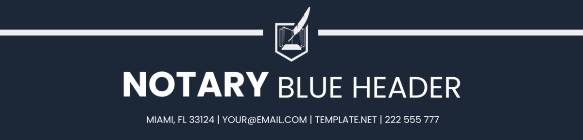 Free Notary Blue Header Template