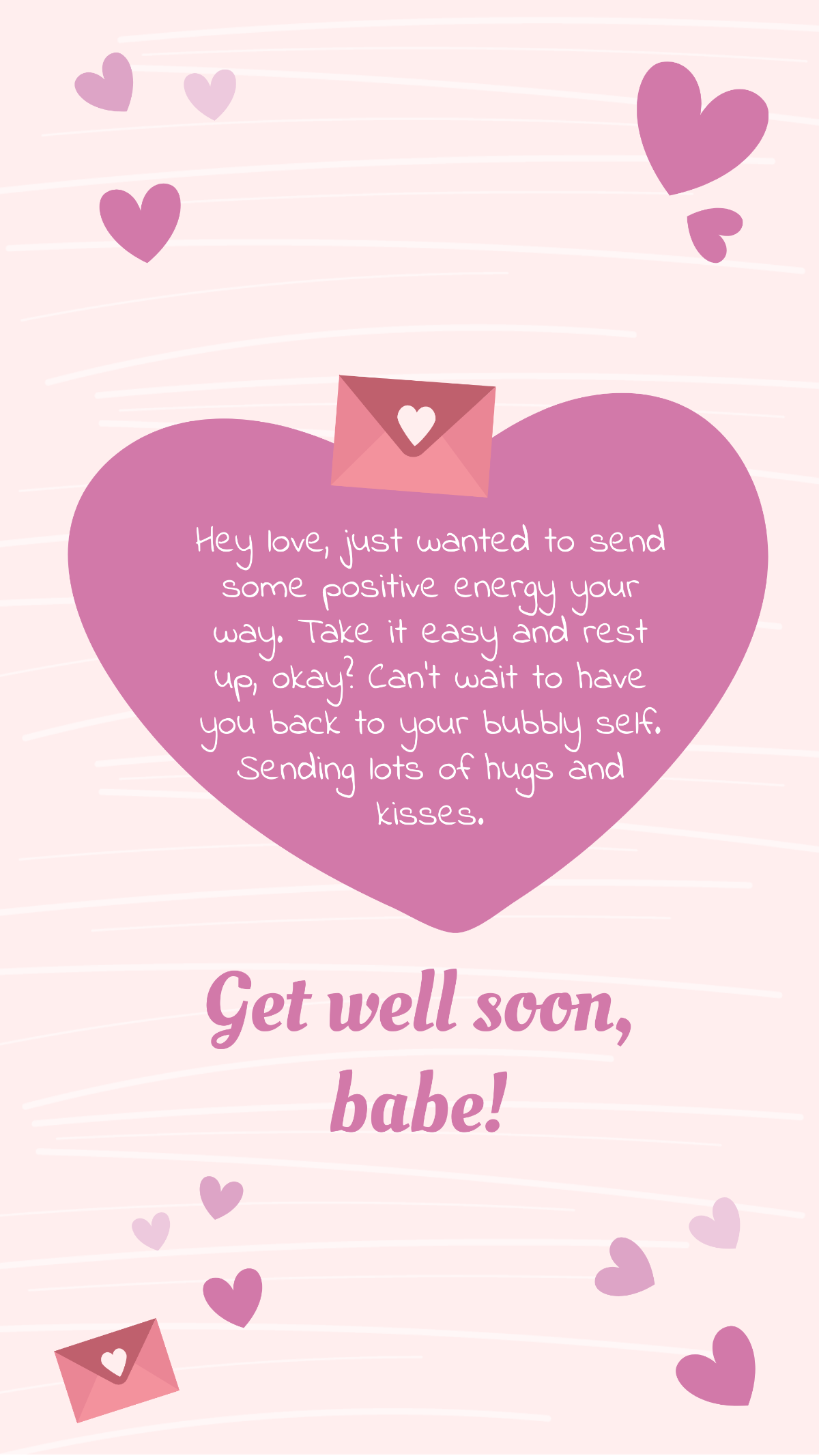 Get Well Soon Message For Girlfriend Template - Edit Online & Download