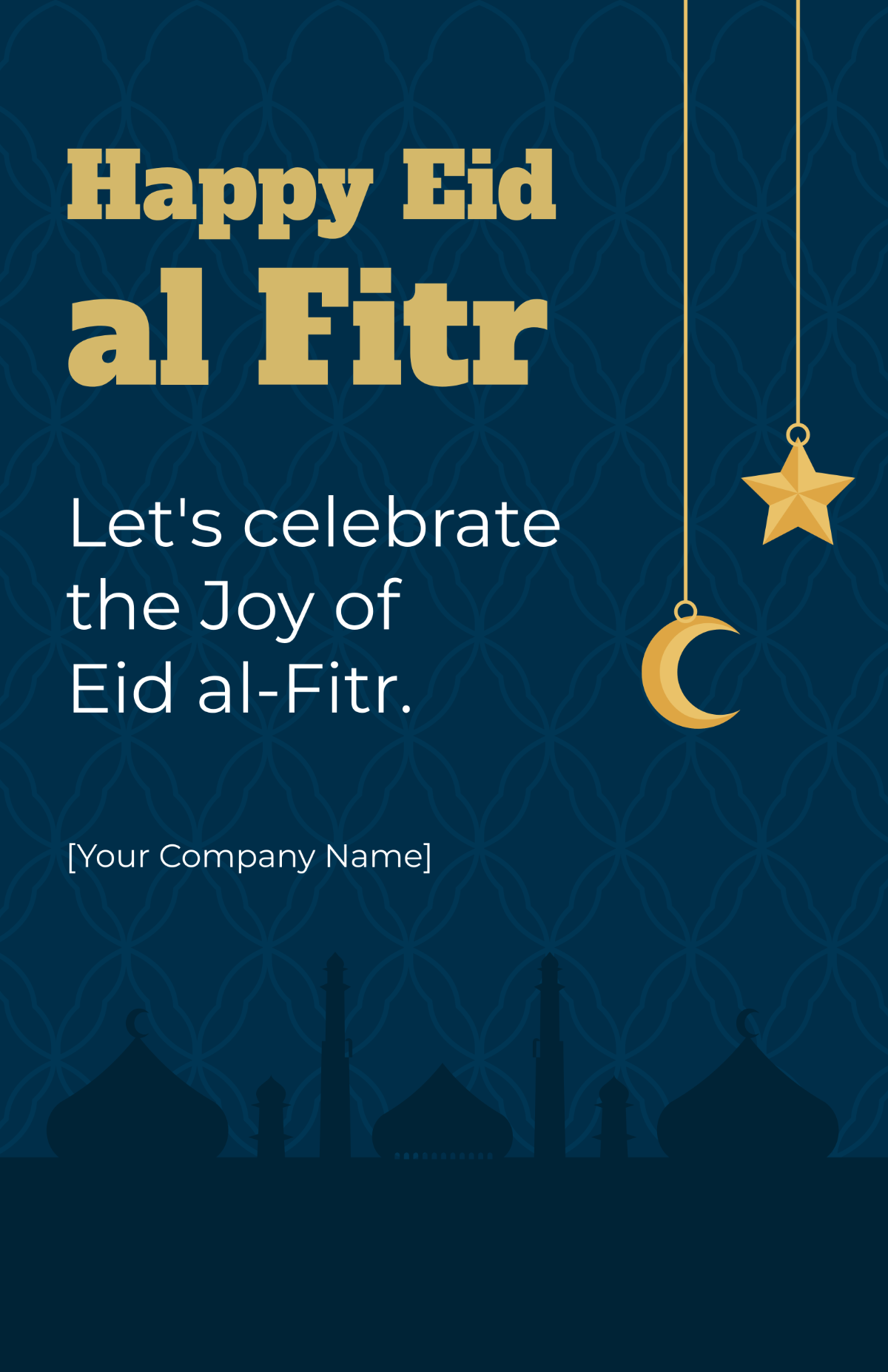 Free Happy Eid al Fitr Poster Template