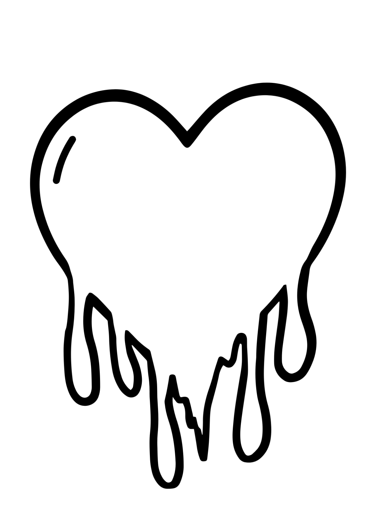 Free Dripping Heart Drawing