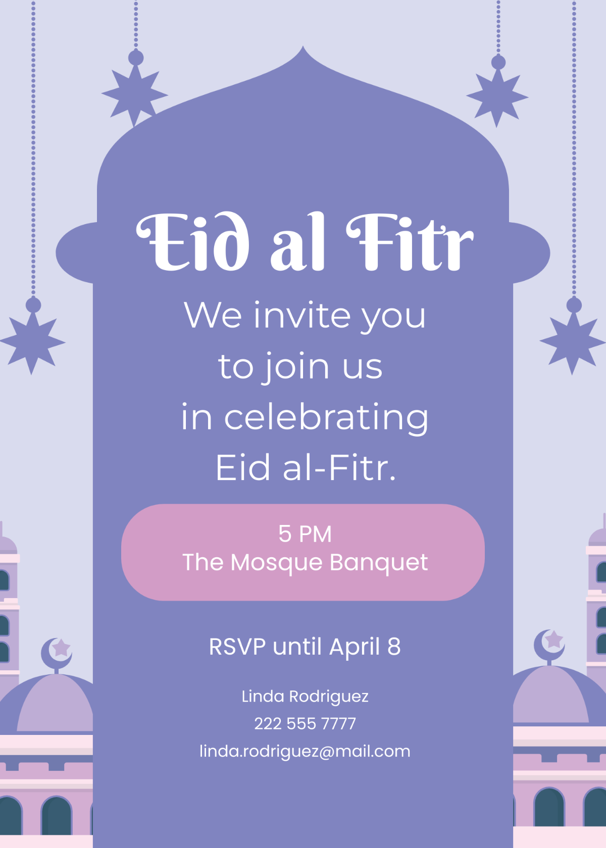 Eid al Fitr Invitation Template - Edit Online & Download