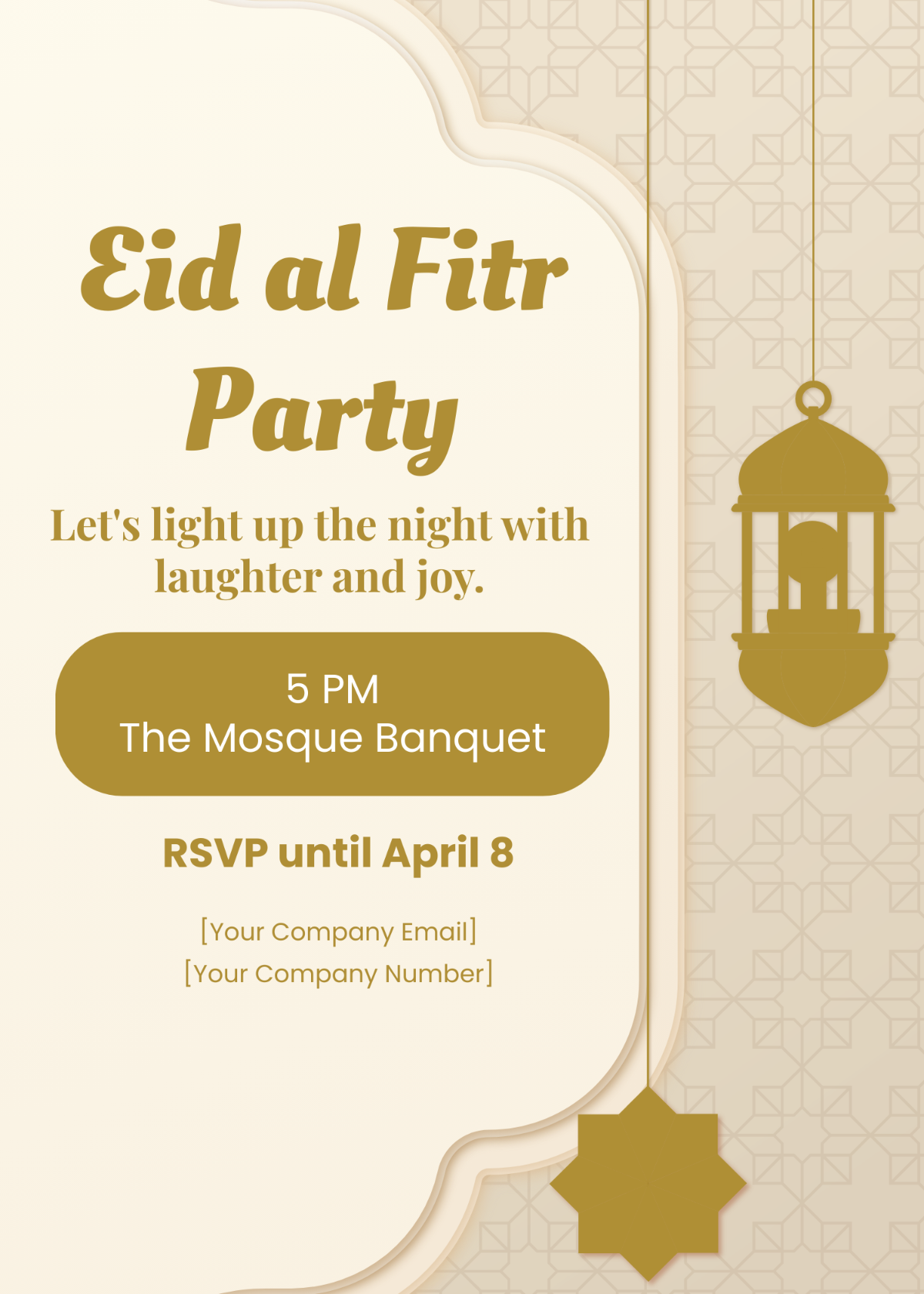 Eid al Fitr Celebration Party Invitation Template