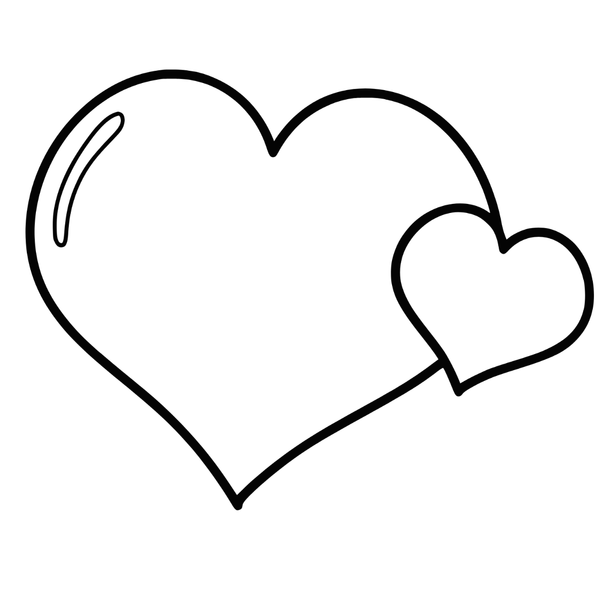 Free Double Heart Outline