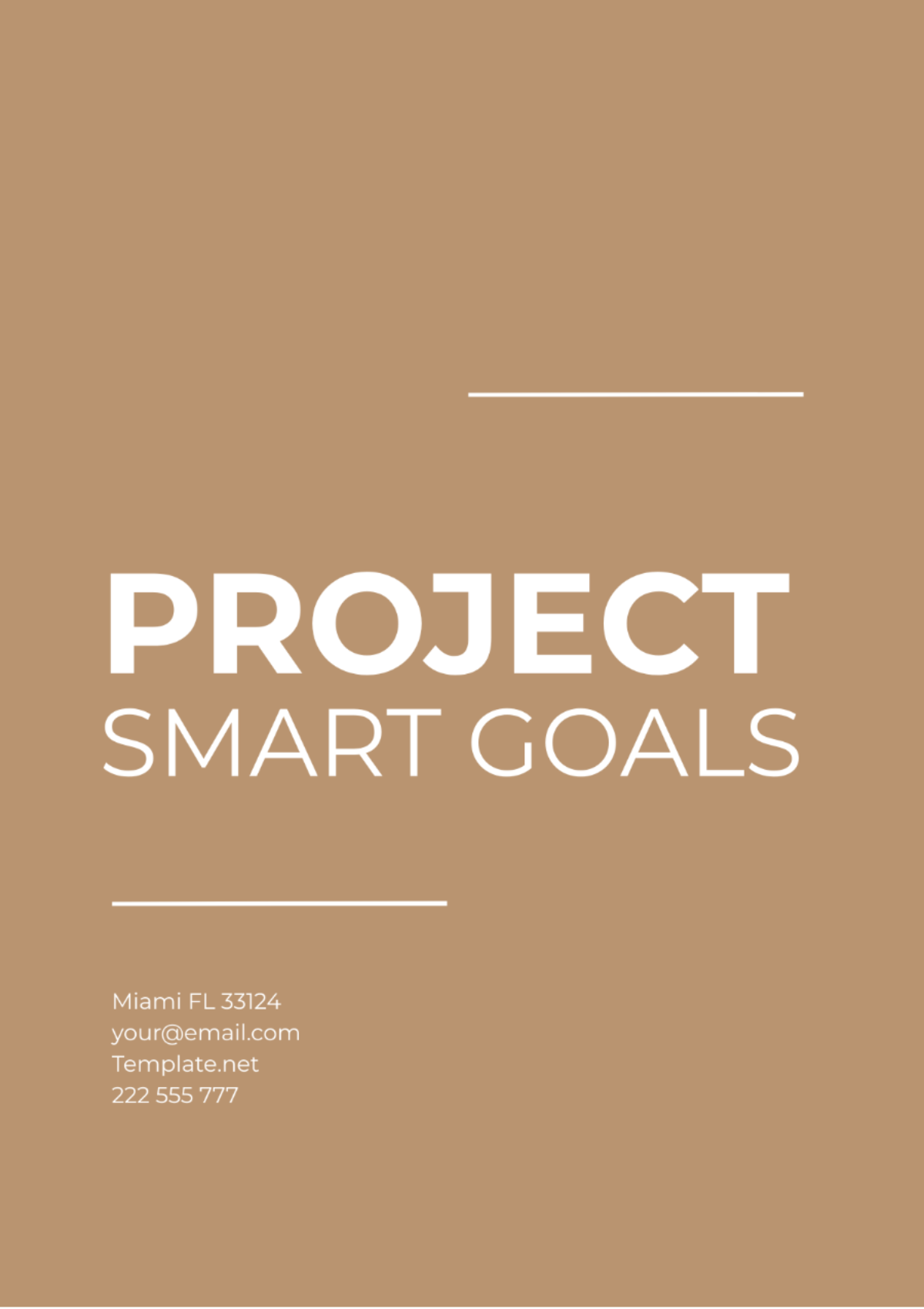 Free Project SMART Goals Template