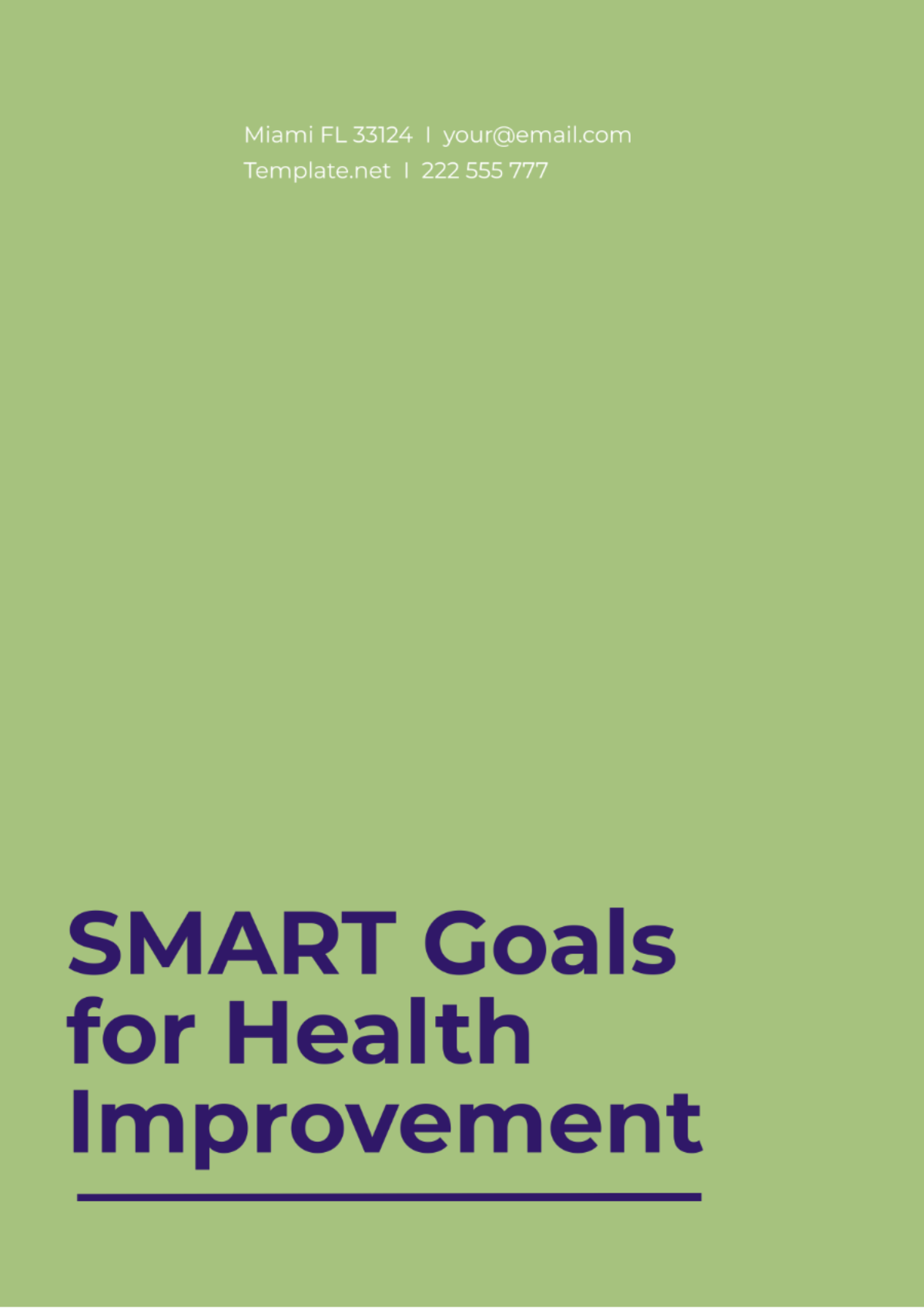 Free SMART Goals Template for Health Improvement