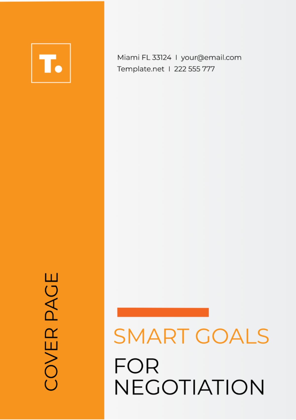 Free SMART Goals Template for Negotiation 