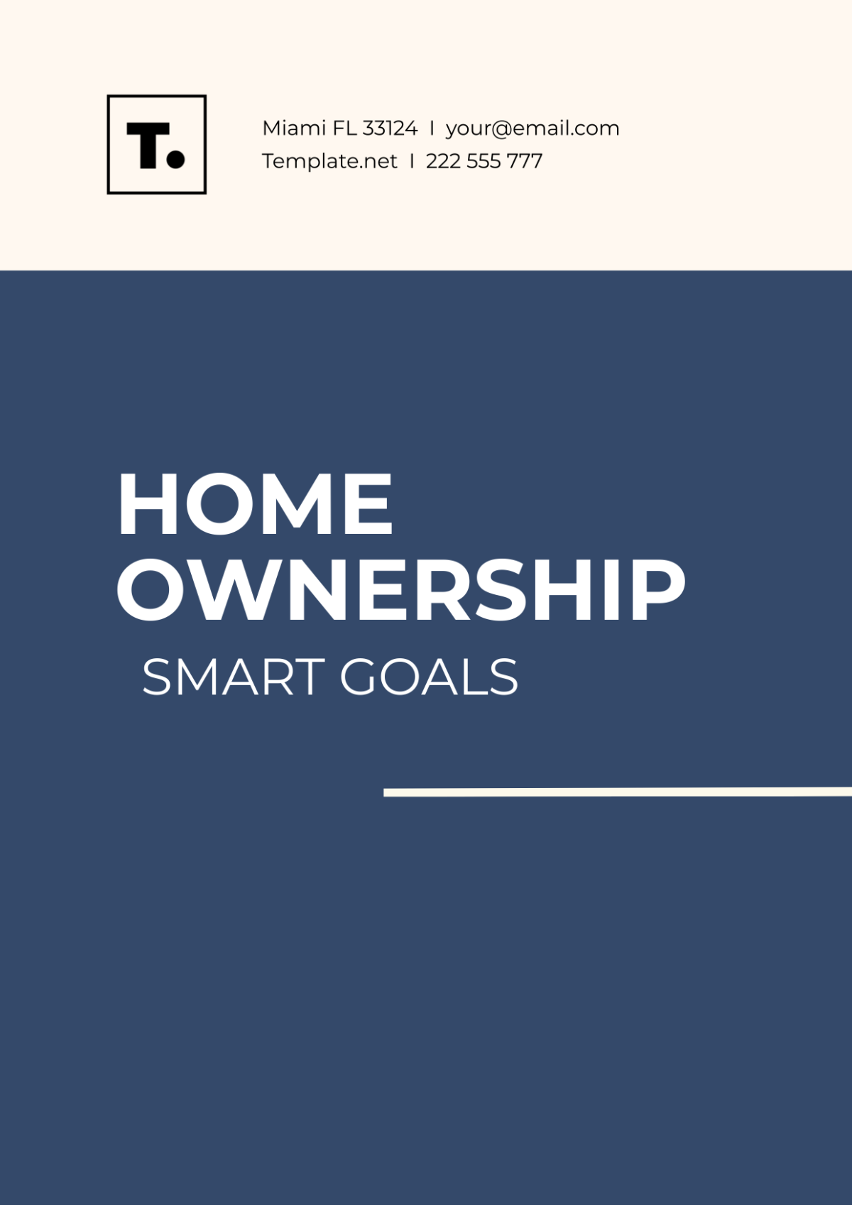 SMART Goals Template for Home Ownership