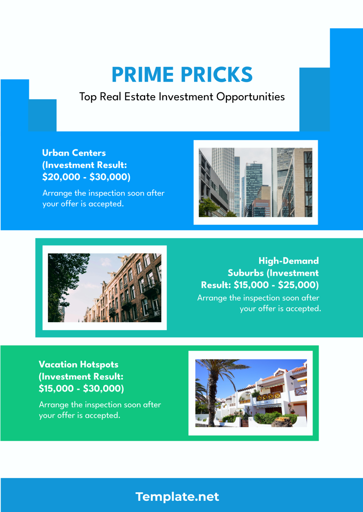 Real Estate Best Places To Invest Infographic Template