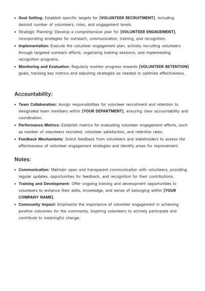 Free SMART Goals Template for Community Service to Edit Online