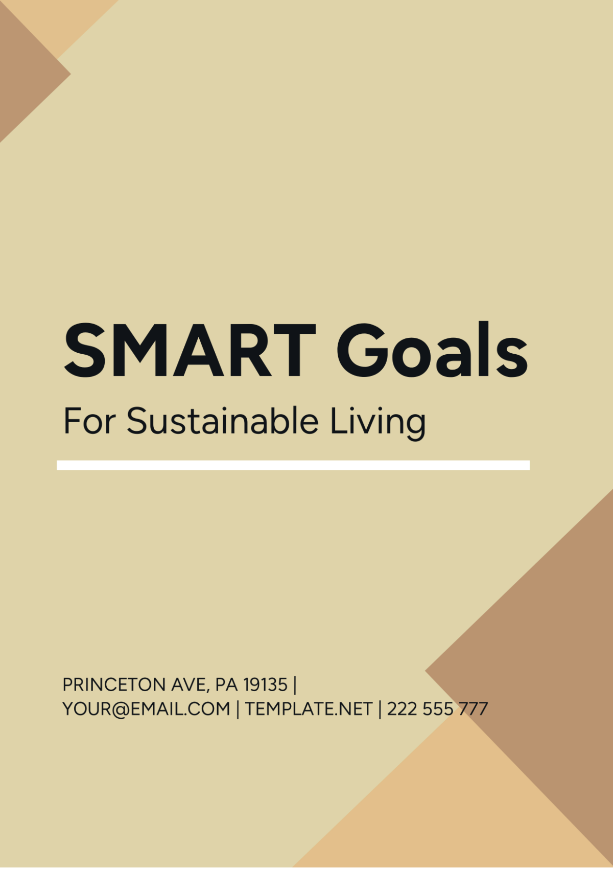 SMART Goals Template for Sustainable Living