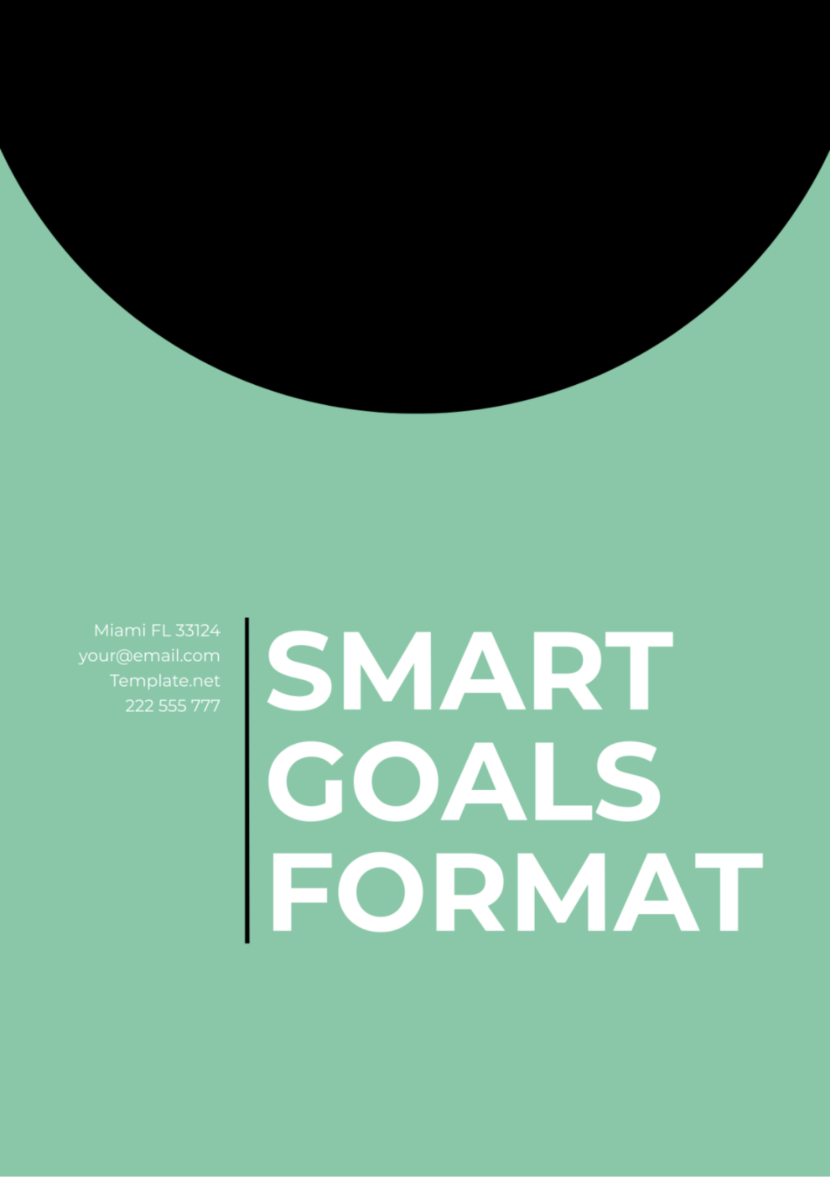 SMART Goals Format Template