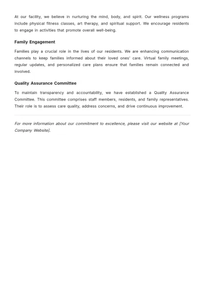 Free Daily Nursing Home Press Release Template to Edit Online