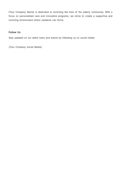 Free Online Nursing Home Press Release Template to Edit Online
