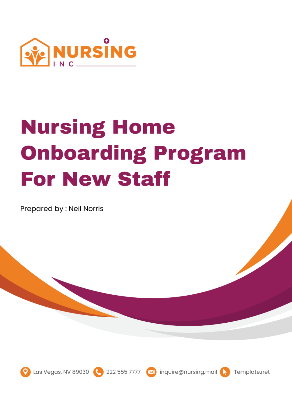 Free Nursing Home Onboarding Program For New Staff Template