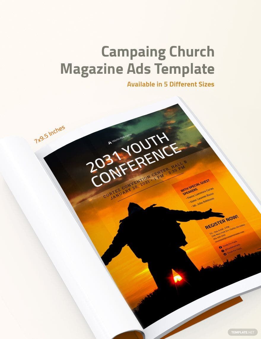 Campaign Church Magazine Ads Template