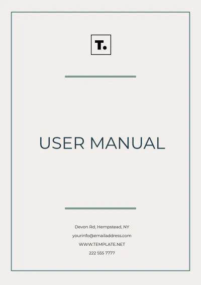 Free Sample User Manual Template to Edit Online