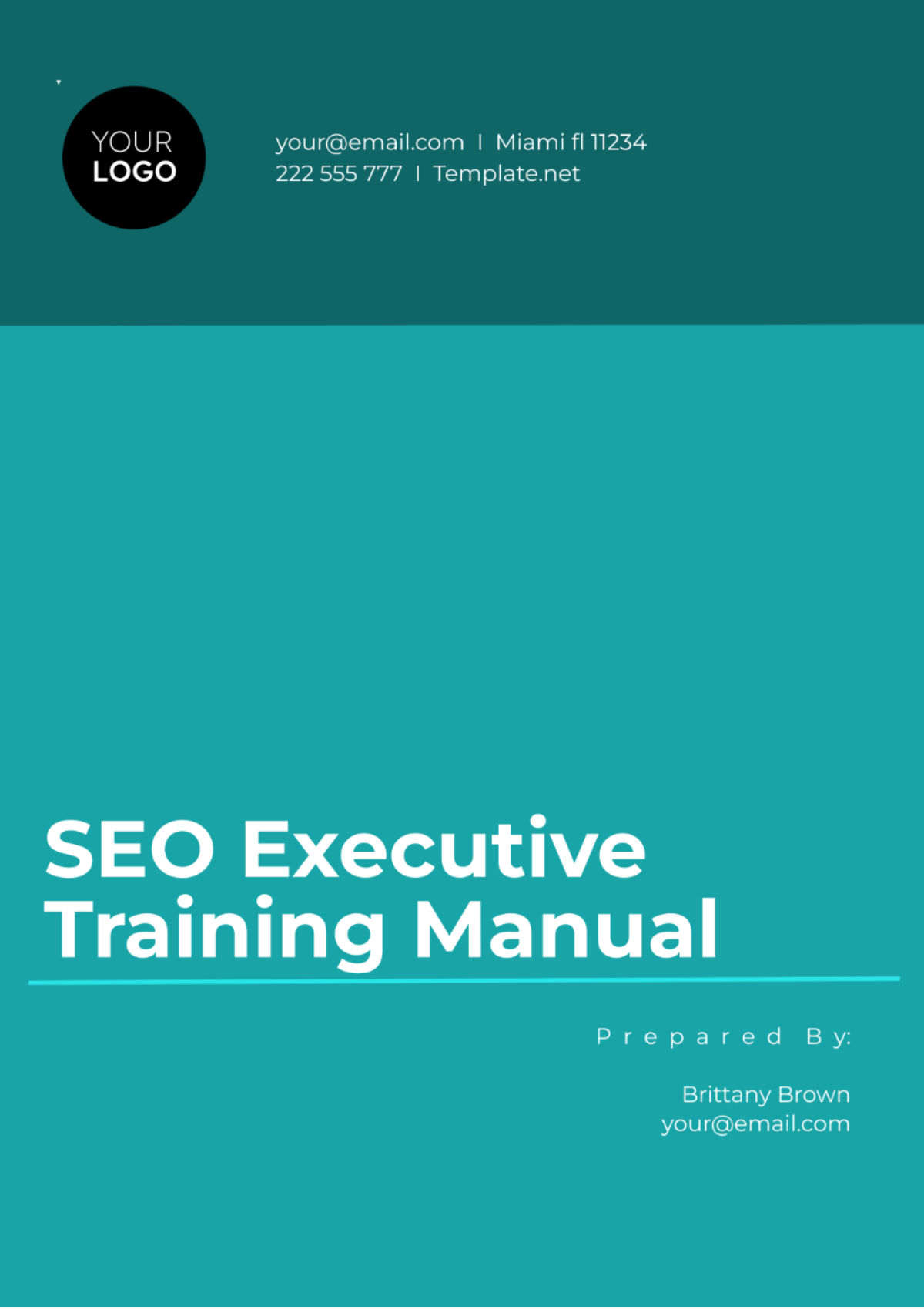 Seo Executive Training Manual Template