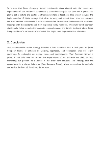 Free Nursing Home Brand Strategy Template to Edit Online