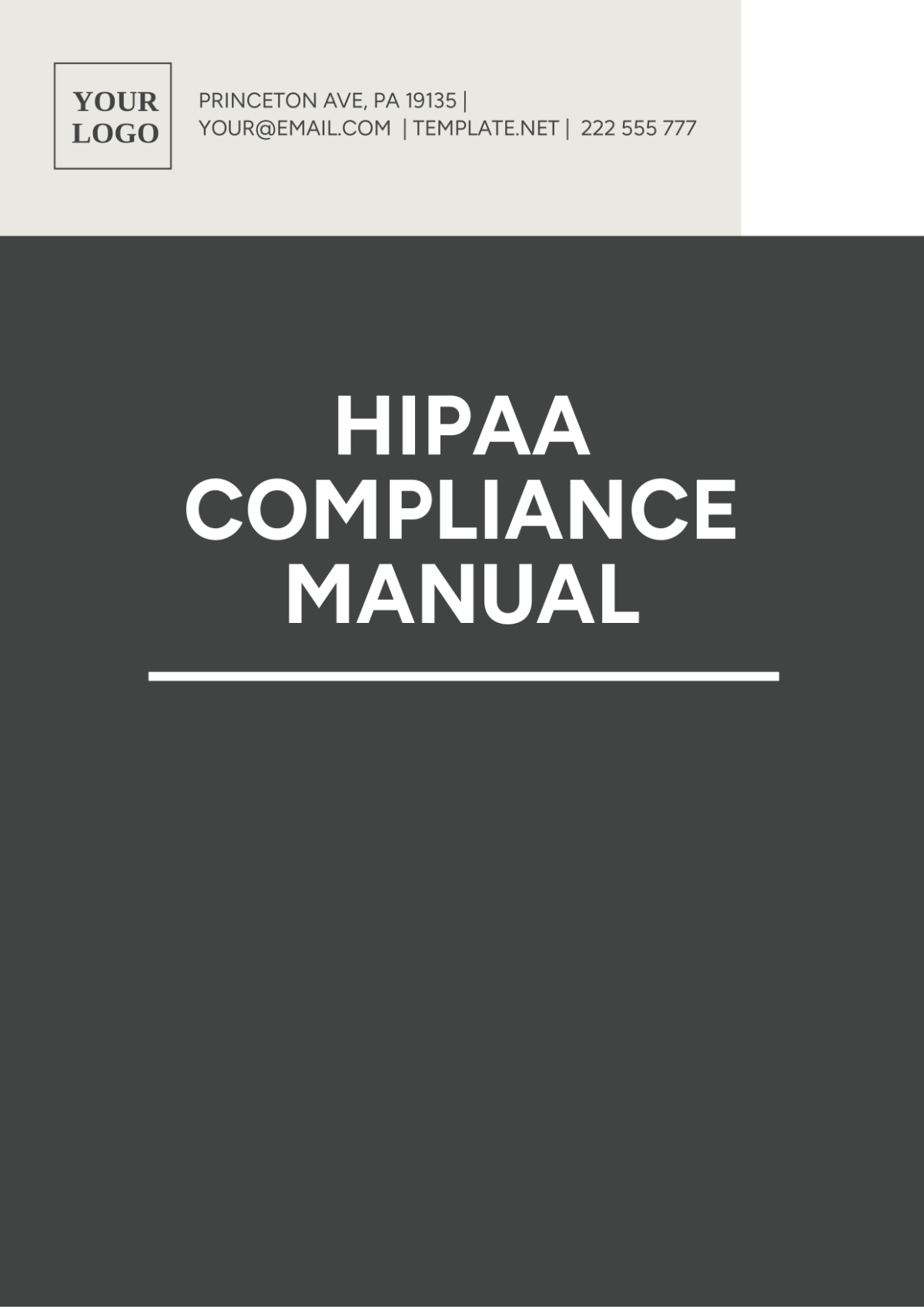 Hipaa Compliance Manual Template