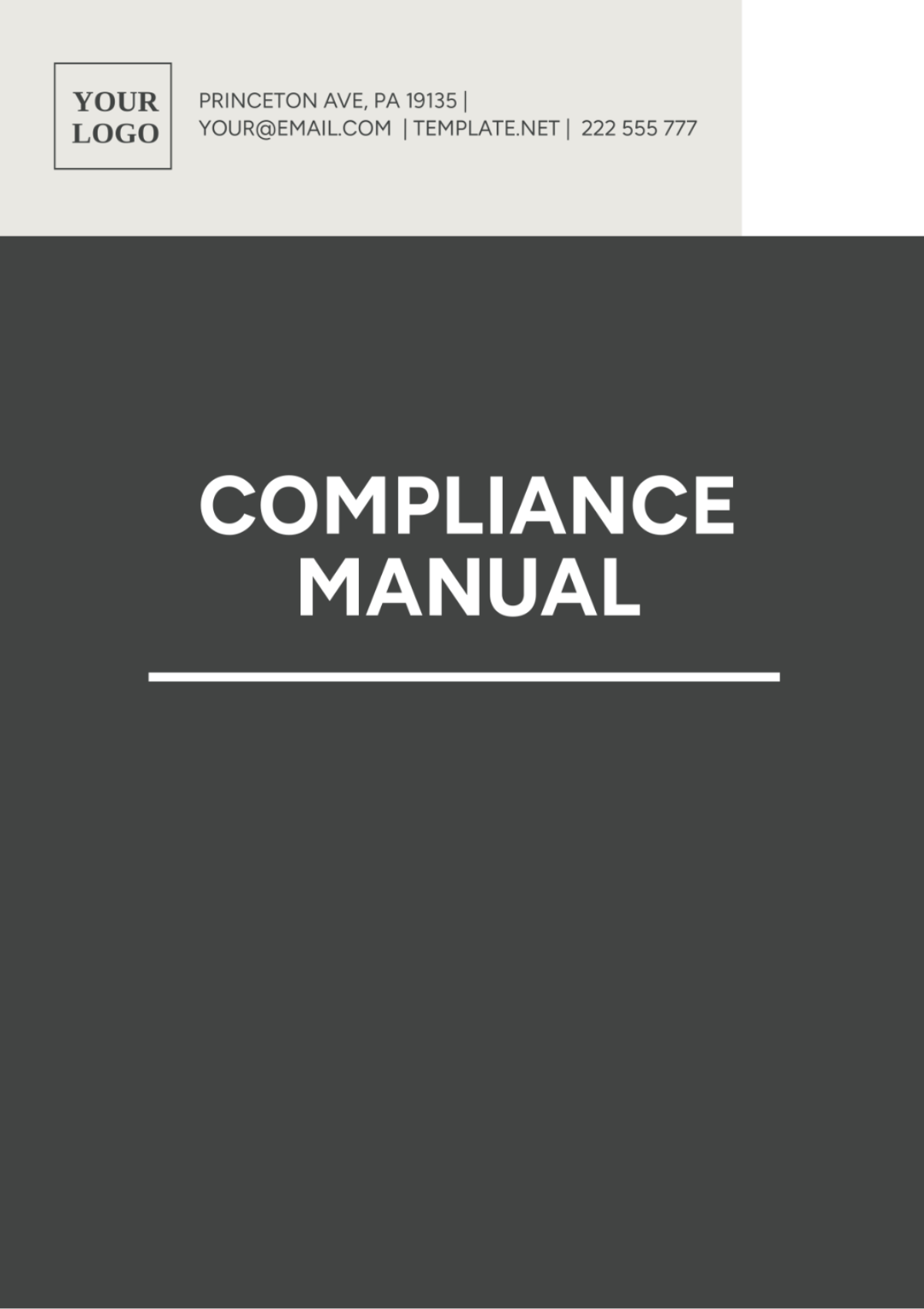 Compliance Manual Template