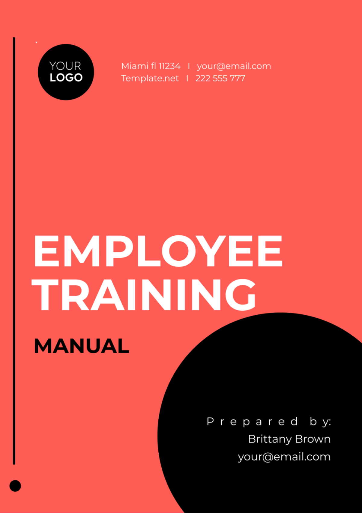 Employee Training Manual Template