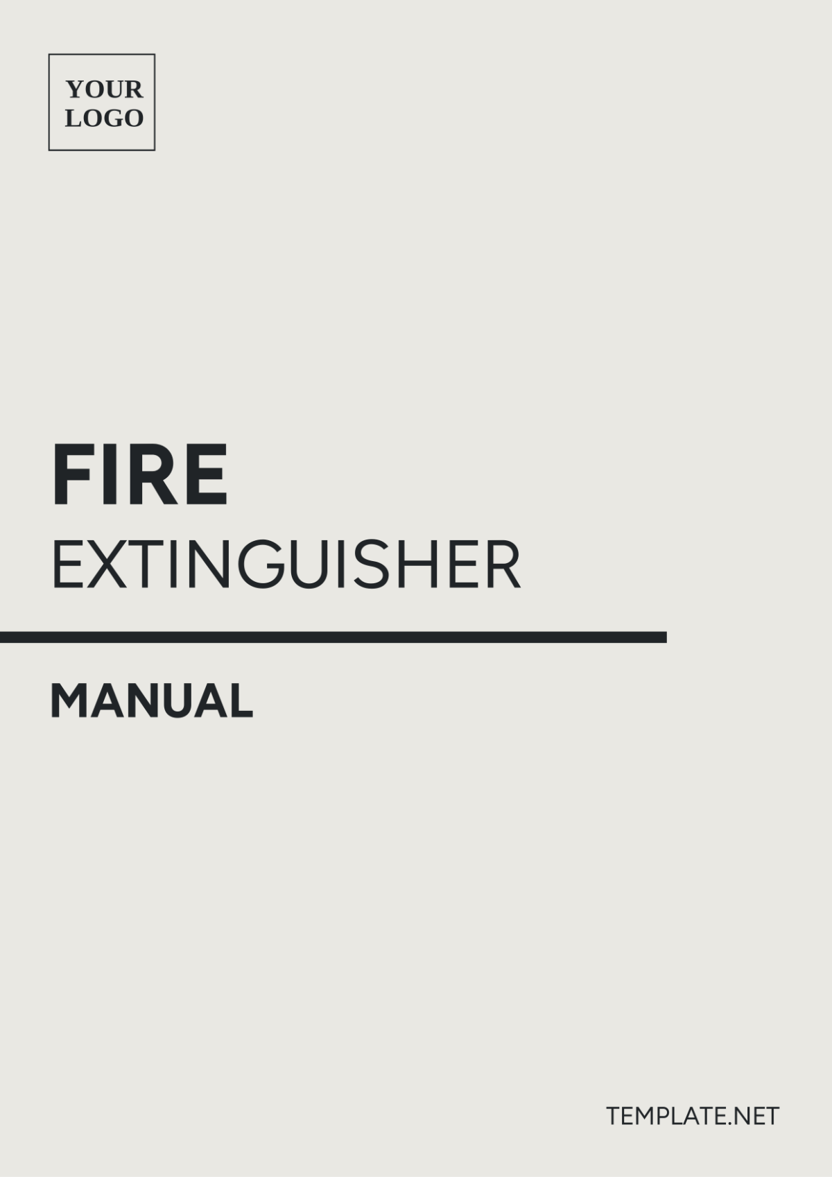 Fire Extinguisher Manual Template
