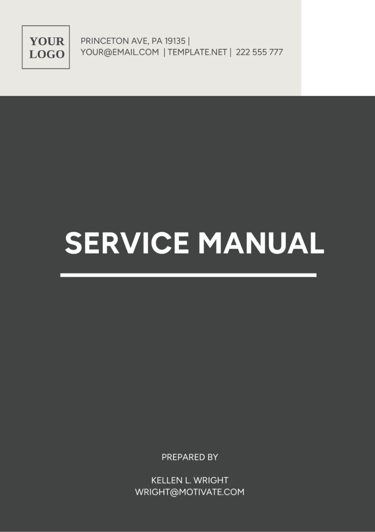 Service Manual Template