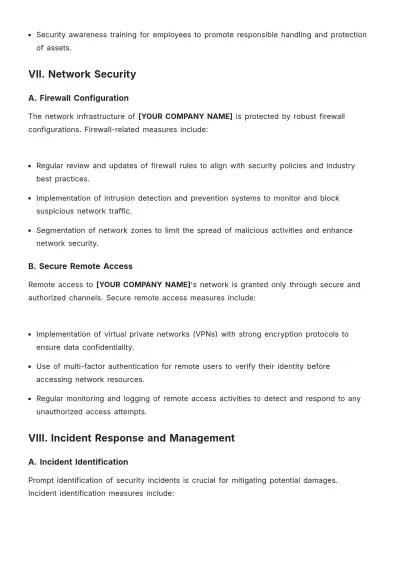 Free Security Manual Template to Edit Online