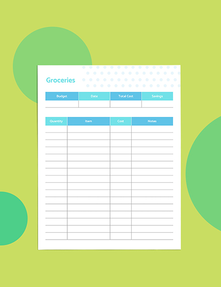 Daily diet planner template Download