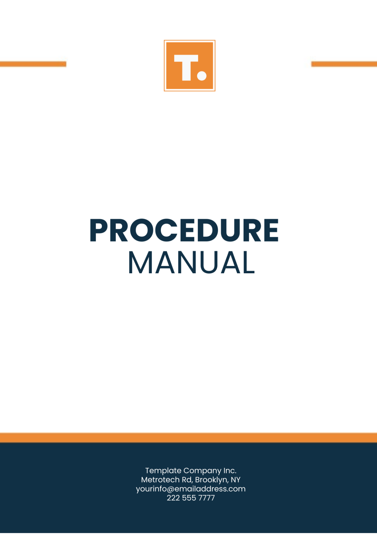 Free Professional Procedure Manual Template